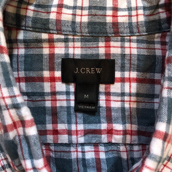 J. Crew Linen Short Sleeve Button Down Shirt - Picture 2 of 3